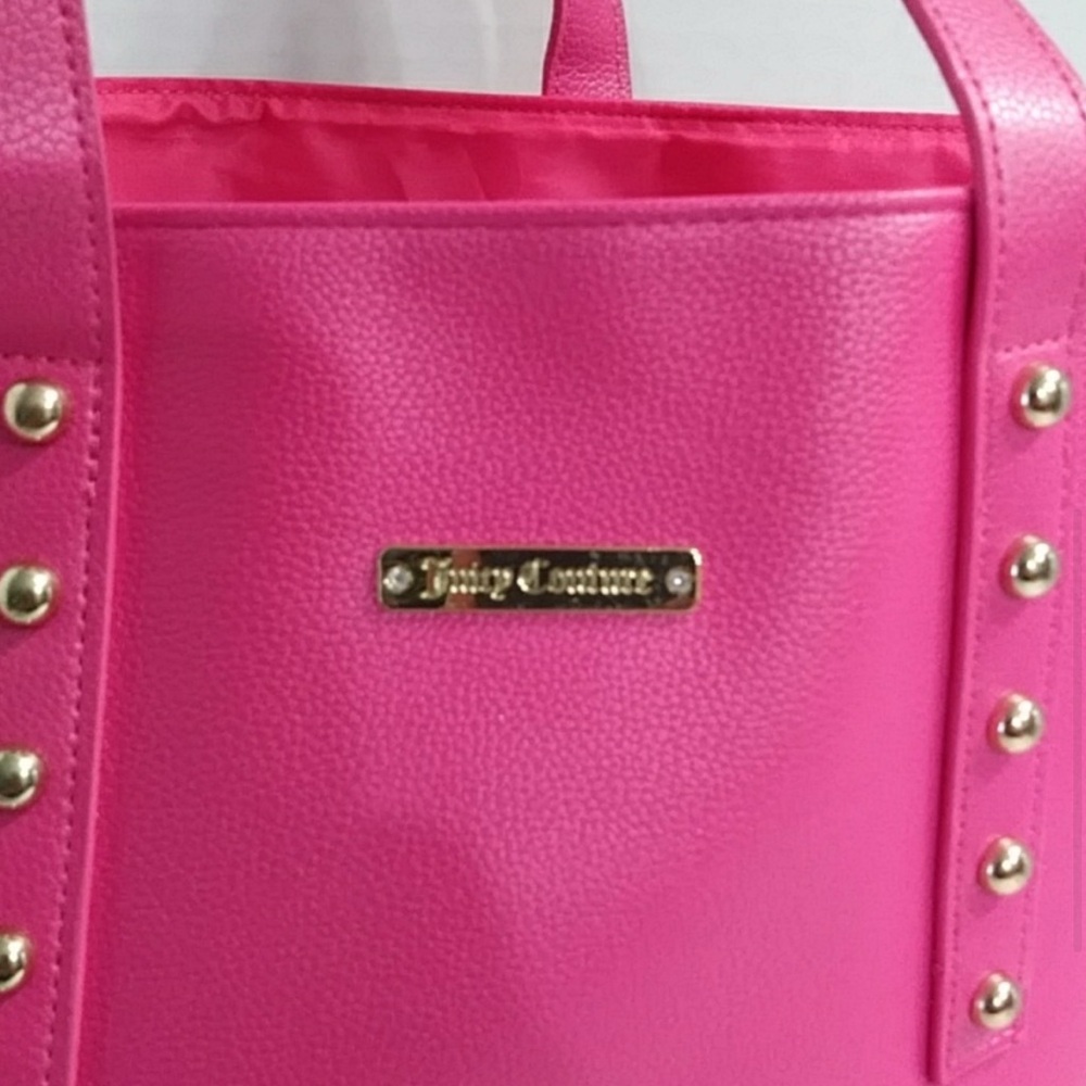 🌈 SOLD🌈  Juicy Couture Vibrant Pink Tote with Gold Accents